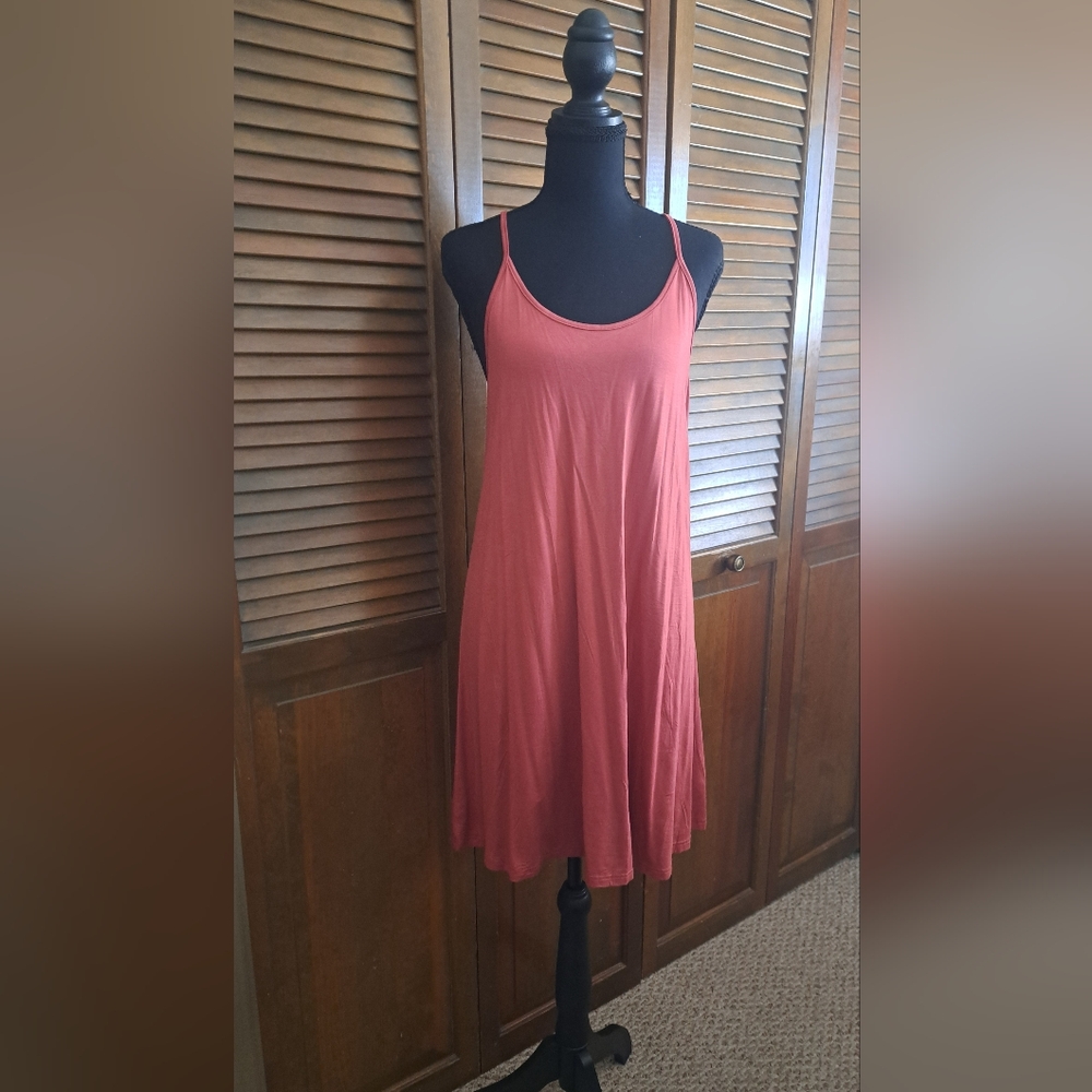 Elegant Coral Mini Dress